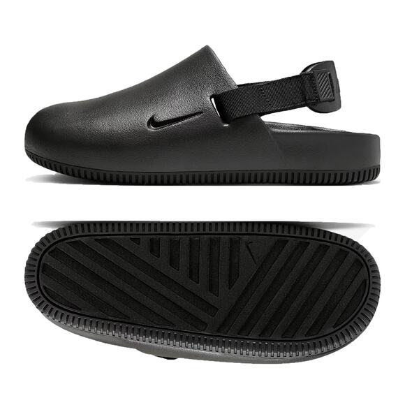 Nike Calm Removable Heel Strap Water Proof Foam Women Size 7 Mules FB2186 001 - Picture 1 of 12